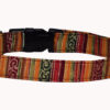 Fall Stripes Gold Dog Collar