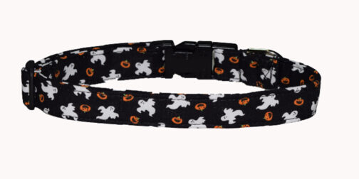 Ghost and Pumpkin Dog Collar