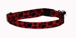 Paw Print Red Cotton