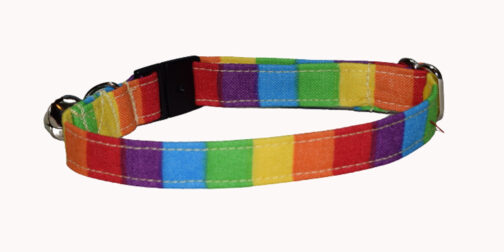 Rainbow Cotton Cat Dog Collar