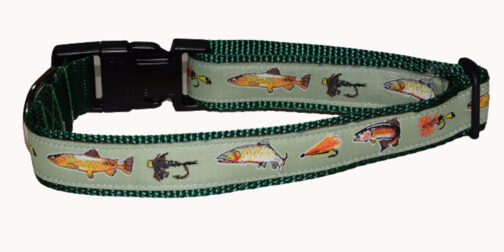 Trout Green Dog Collar