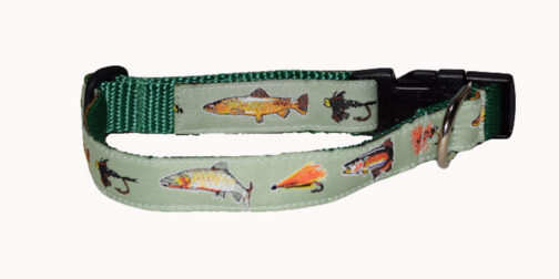 Trout Green Dog Collar