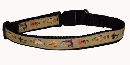 Trout Khaki Dog Collar