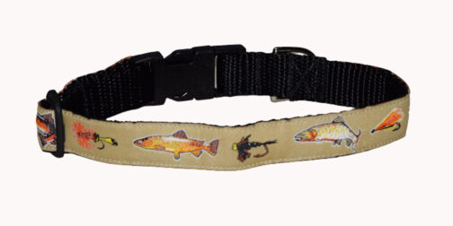 Trout Khaki Dog Collar