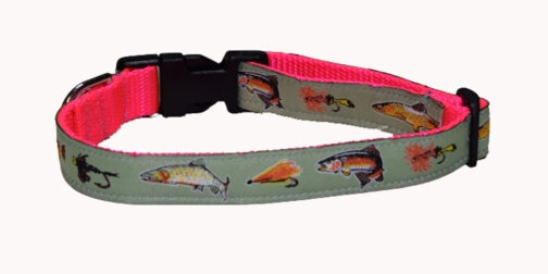 Trout Pink Dog Collar