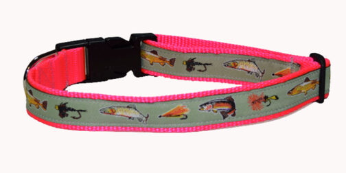 Trout Pink Dog Collar