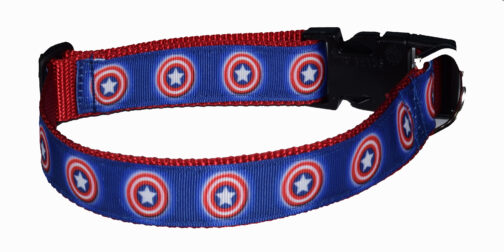 Captain America Dog Collar