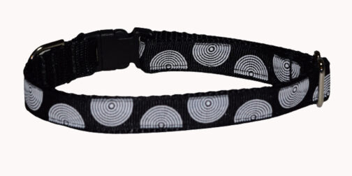 Circles Black Dog and Cat Collars