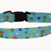 Dots Green Yellow Blue Cotton Dog and Cat Collar