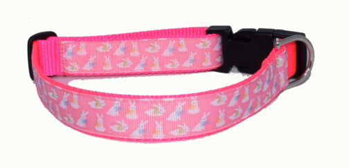 Easter Bunnies Pink Dog and Cat Collars