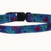 Flower Blue Cotton Dog and Cat Collar