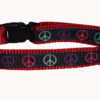 Peace Red Dog and Cat Collar