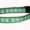 Shamrock on White Dog and Cat Collar