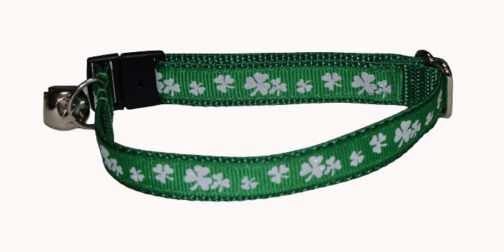 Shamrock White Dog and Cat Collar