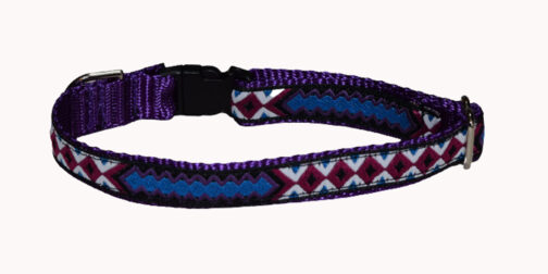 Southwest Purple White Dog and Cat Collar