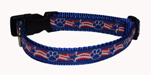 Patriotic Paws and Stars Dog Collars