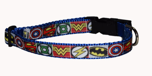 Super Hero Blue Dog Collar