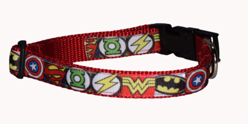 Super Hero Red Dog Collar