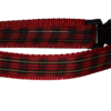 Plaid Red Gold Dog and Cat Collars