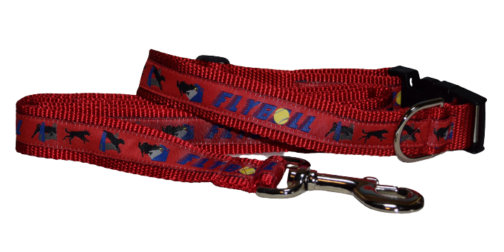 Flyball Large Collar Leash Red