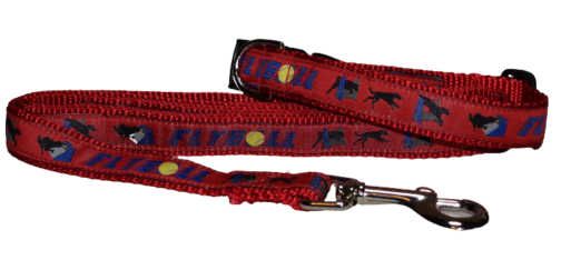 Flyball Medium Collar Leash Red